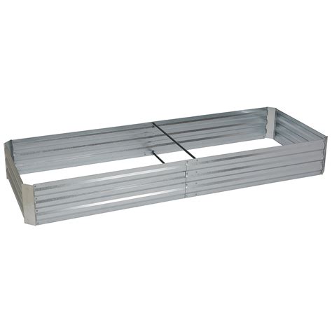 12in. deep planter box galvanized steel|Ironton Galvanized Steel Raised Garden Bed, 8ft. x 3ft..